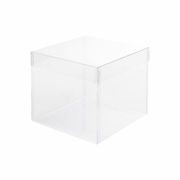 Acetate & Acrylic Bomboniere Boxes |  Cello Acetate Pvc Corsage Box (14x14x12cmH) Square Clear Acetate & Acrylic Bomboniere Boxes Acetate & Acrylic Bomboniere Boxes