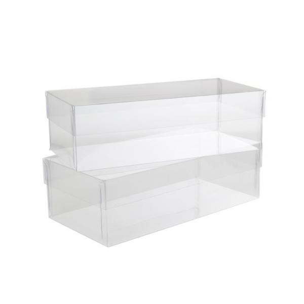 Acetate & Acrylic Bomboniere Boxes |  Cello Acetate Pvc Corsage Box (9x18x5cmH) Rctang 2 Pk Clear Acetate & Acrylic Bomboniere Boxes Acetate & Acrylic Bomboniere Boxes