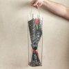 Acetate Rose Cylinders & Cones |  Rose Square Pvc Carry Tube Clear & Black Pack 5 (10cmx50cmH) Rose Boxes & Cylinders Acetate Rose Cylinders & Cones