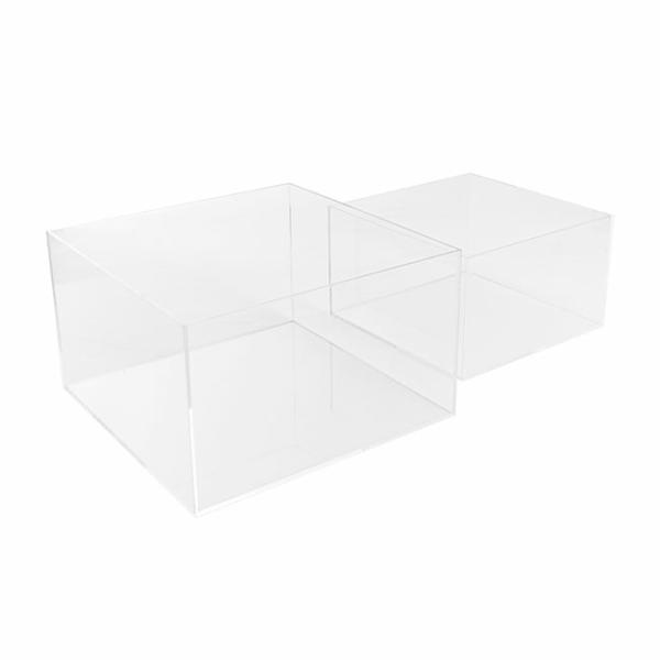 Acrylic & Pvc Display Gift Box |  Acrylic Hamper And Gift Box Square Clear Set 2 (25x15Hcm) Acrylic & Pvc Display Gift Box Acrylic & Pvc Display Gift Box