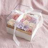 Acrylic & Pvc Display Gift Box |  Luxe Gift Box Acrylic Lid And Ribbon WhiteGold (20x20x13Hcm) Acrylic & Pvc Display Gift Box Acrylic & Pvc Display Gift Box