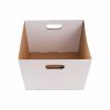 Cardboard Hamper Tray |  Grande Hamper Tray Large Gloss White Pk5 (22.5×22.5x17Hcm) Cardboard Hamper Tray Cardboard Hamper Tray