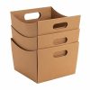 Cardboard Hamper Tray |  Grande Hamper Tray Medium Kraft Brown Pack 5 (18x18x13.5Hcm) Cardboard Hamper Tray Cardboard Hamper Tray