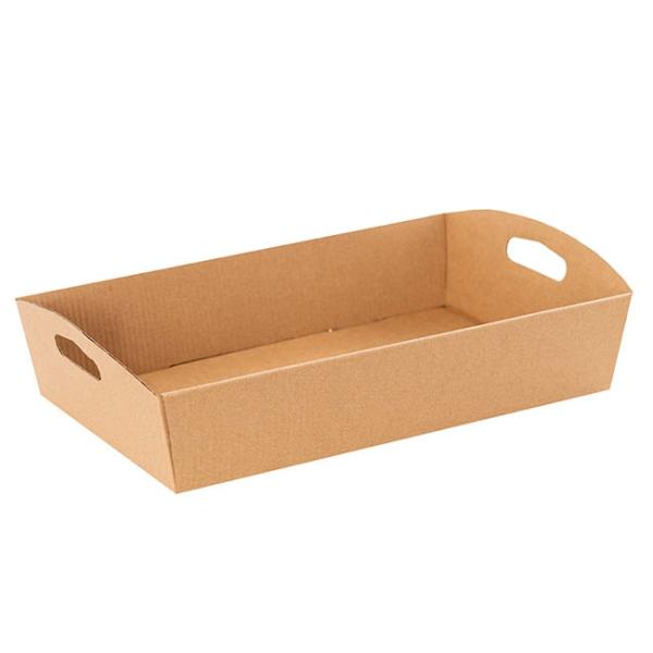 Cardboard Hamper Tray |  Hamper Tray Flat Pack Large Kraft Brown (43×28.5x9cmH) Cardboard Hamper Tray Cardboard Hamper Tray