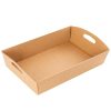 Cardboard Hamper Tray |  Hamper Tray Flat Pack Large Kraft Brown (43×28.5x9cmH) Cardboard Hamper Tray Cardboard Hamper Tray