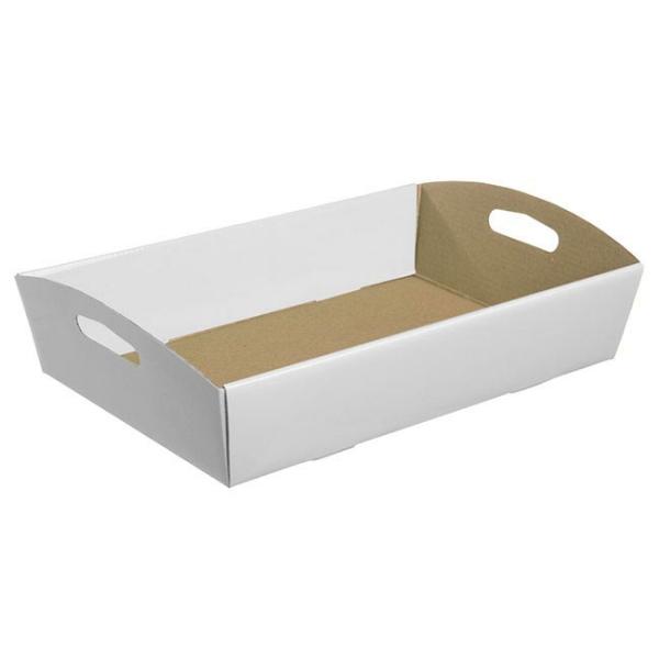 Cardboard Hamper Tray |  Hamper Tray Flat Pack Large White (45x30x9cmH) Cardboard Hamper Tray Cardboard Hamper Tray