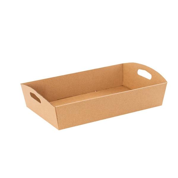 Cardboard Hamper Tray |  Hamper Tray Flat Pack Medium Kraft Brown (34x22x7cmH) Cardboard Hamper Tray Cardboard Hamper Tray