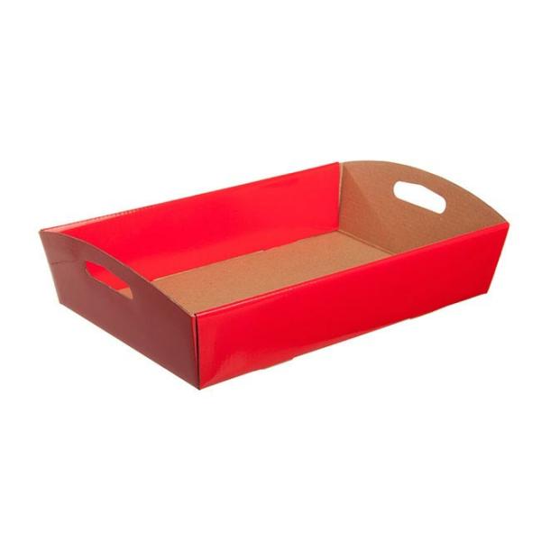 Cardboard Hamper Tray |  Hamper Tray Flat Pack Medium Red (34x22x7cmH) Cardboard Hamper Tray Cardboard Hamper Tray