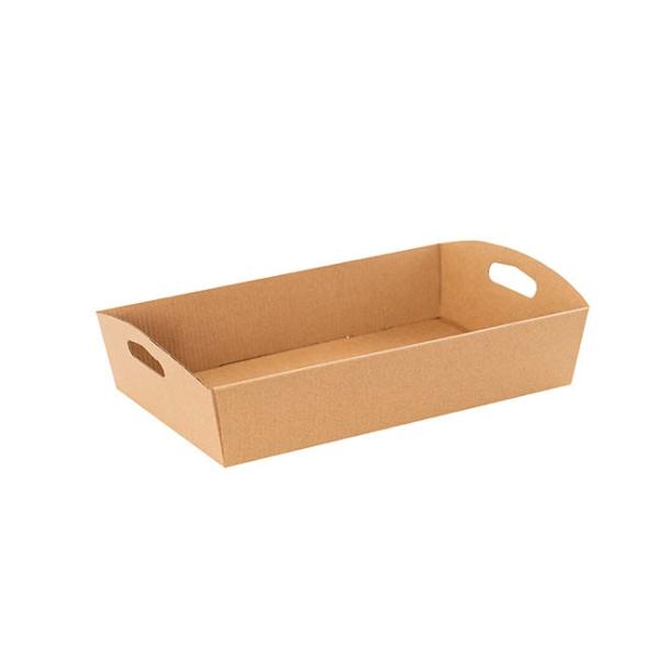 Cardboard Hamper Tray |  Hamper Tray Flat Pack Small Kraft Brown (30x19x6cmH) Cardboard Hamper Tray Cardboard Hamper Tray