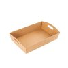 Cardboard Hamper Tray |  Hamper Tray Flat Pack Small Kraft Brown (30x19x6cmH) Cardboard Hamper Tray Cardboard Hamper Tray