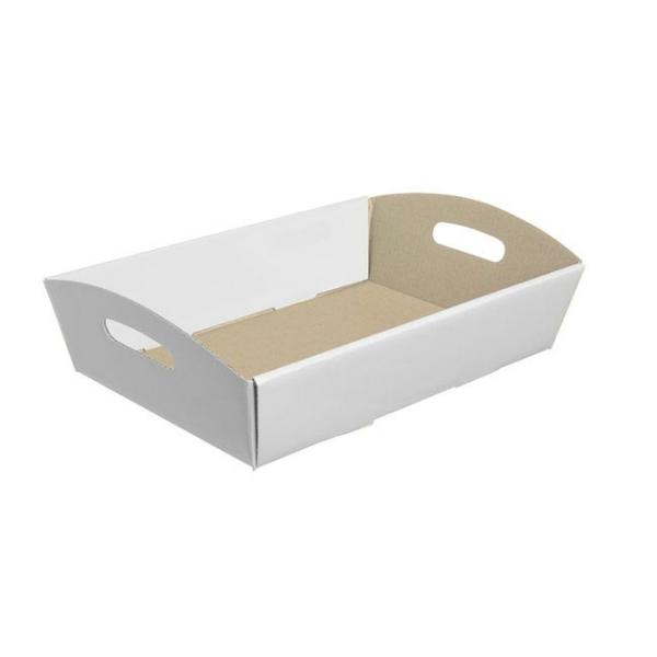 Cardboard Hamper Tray |  Hamper Tray Flat Pack Small White (30x19x6cmH) Cardboard Hamper Tray Cardboard Hamper Tray