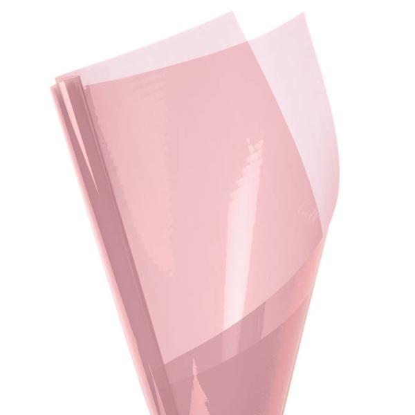 Cello Coloured Plain |  Coloured Cellophane 40 Micron Dusty Pink (50x70cm) Pack 150 Cello Coloured Plain Cello Coloured Plain