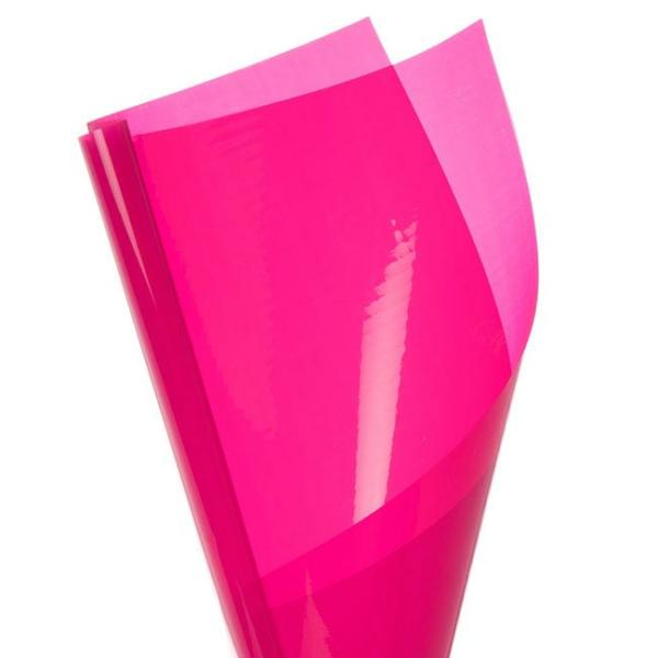 Cello Coloured Plain |  Coloured Cellophane 40 Micron Hot Pink (50x70cm) Pack 150 Cello Coloured Plain Cello Coloured Plain