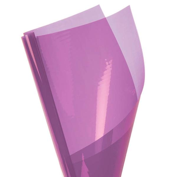 Cello Coloured Plain |  Coloured Cellophane 40 Micron Lavender (50x70cm) Pack 150 Cello Coloured Plain Cello Coloured Plain