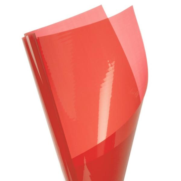 Cello Coloured Plain |  Coloured Cellophane 40 Micron Orange (50x70cm) Pack 150 Cello Coloured Plain Cello Coloured Plain