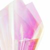 Clear Cellophane |  Cello Iridescent 40mic Transparent Pack 100 (50x70cm) Wrapping Paper Clear