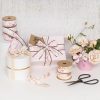 Cotton Ribbons |  Cotton Ribbon Vintage Floral Flowers Baby Pink (38mmx10m) Cotton Ribbons Cotton Ribbons