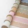 Cotton Ribbons |  Ribbon With Wooden Spool Calico Deep Sage (80mmx5m) Cotton Ribbons Cotton Ribbons