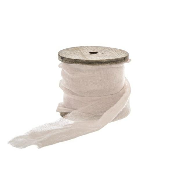 Cotton Ribbons |  Ribbon With Wooden Spool Faux Silk Frayed Soft Pink(80mmx5m) Cotton Ribbons Cotton Ribbons