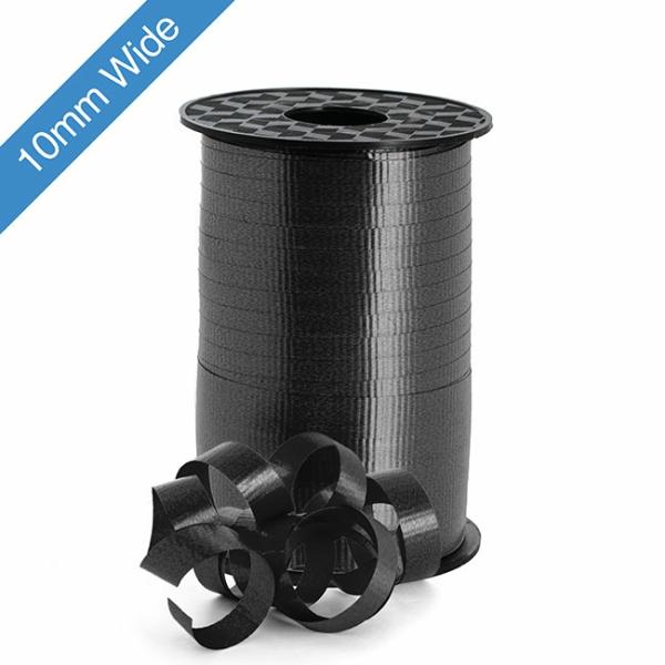 Curling Ribbons |  Ribbon Curling 10mm Black (10mmx100m) Curling Ribbons Black