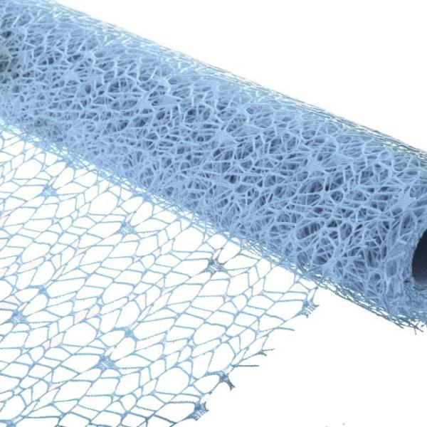 Deco Mesh |  Lace Spider Mesh Roll Baby Blue (50cmx4.5m) Deco Mesh Deco Mesh