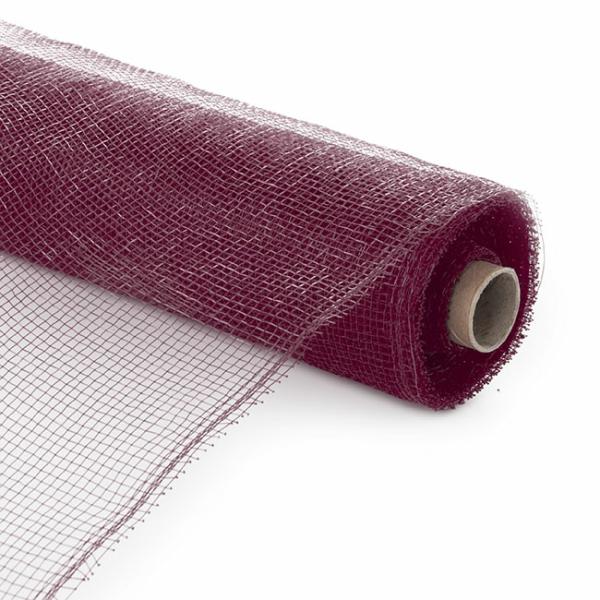 Deco Mesh |  Plastic Mesh Roll Burgundy (53cmx9m) Deco Mesh Dark Red