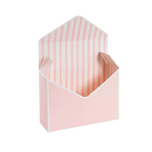 Envelope Gift Boxes |  Envelope Flower Box Large Pack 5 Stripes Pink (23Lx8Dx16cmH) Envelope Gift Boxes Envelope Gift Boxes