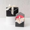 Envelope Gift Boxes |  Envelope Flower Box Large Pk5 Stripes Black (23Lx8Dx16cmH) Envelope Gift Boxes Black