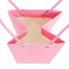 Flower Bouquet Bags |  Flower Carry Bag Embossed Pink Pack 5 (12x8x12.5cmH) Flower Bouquet Bags Flower Bouquet Bags