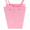 Flower Bouquet Bags |  Flower Carry Bag Embossed Pink Pack 5 (12x8x12.5cmH) Flower Bouquet Bags Flower Bouquet Bags