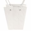 Flower Bouquet Bags |  Flower Carry Bag Embossed White Pack 5 (12x8x12.5cmH) Flower Bouquet Bags Flower Bouquet Bags