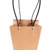 Flower Bouquet Bags |  Flower Carry Bag Kraft Brown Medium Pk5 (12x17x20cmH) Flower Bouquet Bags Flower Bouquet Bags