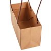 Flower Bouquet Bags |  Flower Carry Bag Kraft Brown Rectangle Pk5 (22×10.5x13cmH) Flower Bouquet Bags Flower Bouquet Bags