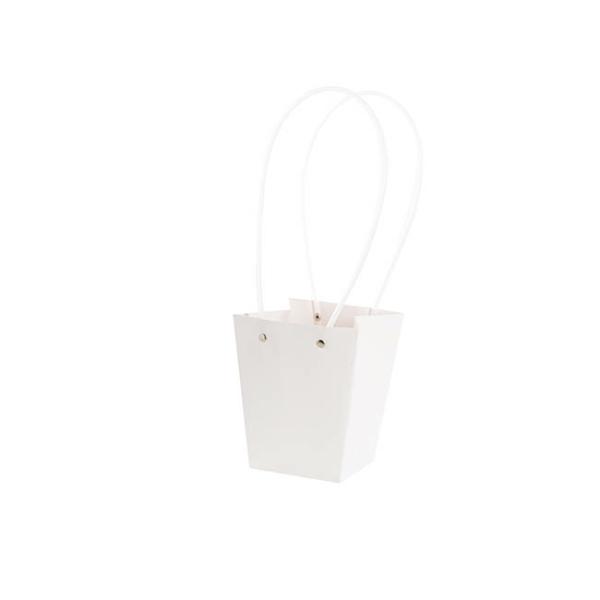 Flower Bouquet Bags |  Flower Carry Bag Kraft White Small Pk5 (9.5x13x15.5cmH) Flower Bouquet Bags Flower Bouquet Bags