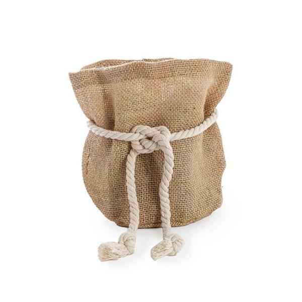 Flower Pot Cover |  Hessian Sack Small Natural (17cmDx24cmH) Flower Boxes & Bags Flower Pot Cover