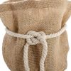 Flower Pot Cover |  Hessian Sack Small Natural (17cmDx24cmH) Flower Boxes & Bags Flower Pot Cover