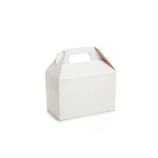 Gable Boxes |  Gable Box Flat packed Medium White (21.5x12x14Hcm) Gable Boxes Gable Boxes