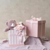 Gift Box With Lid |  Gift Box With Lid Tall Flat Pack Baby Pink (22x22x25cmH) Gift Box With Lid Gift Box With Lid