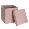 Gift Box With Lid |  Gift Box With Lid Tall Flat Pack Baby Pink (22x22x25cmH) Gift Box With Lid Gift Box With Lid