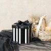 Gift Box With Lid |  Gift Box With Lid Tall Stripes Black And White (22x22x25cmH) Gift Box With Lid Black