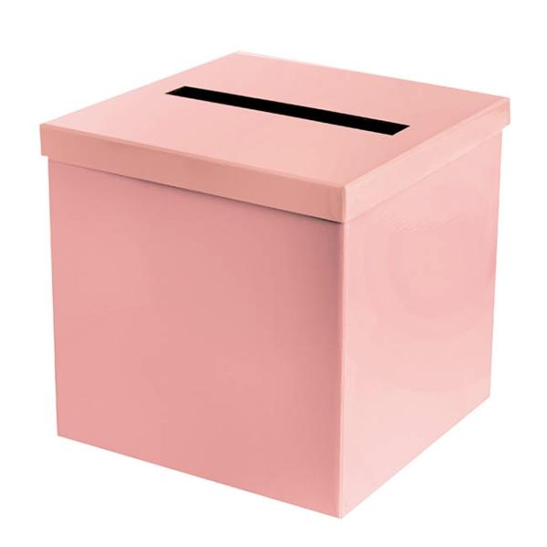 Gift Box With Lid |  Wishing Well Card Box Flat Pack Baby Pink (305x305x300mmH) Gift Box With Lid Gift Box With Lid