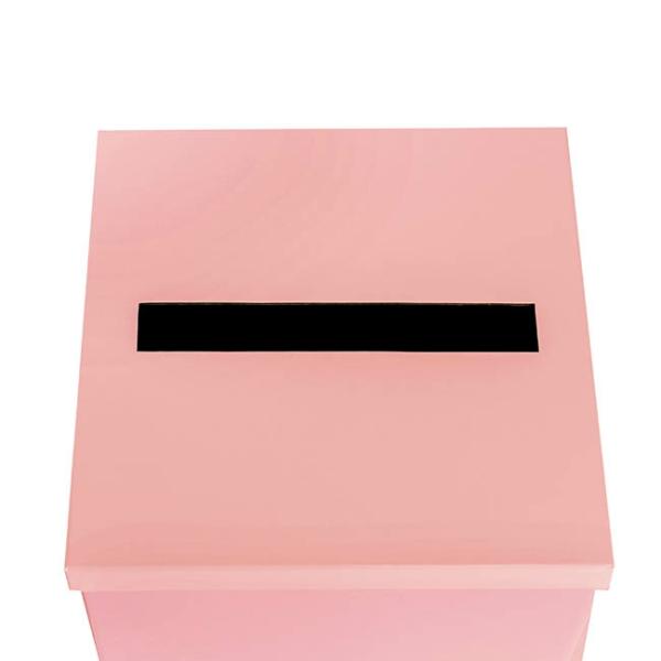 Gift Box With Lid |  Wishing Well Card Box Flat Pack Baby Pink (305x305x300mmH) Gift Box With Lid Gift Box With Lid