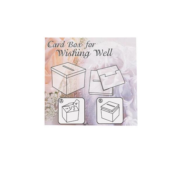 Gift Box With Lid |  Wishing Well Card Box Flat Pack Baby Pink (305x305x300mmH) Gift Box With Lid Gift Box With Lid