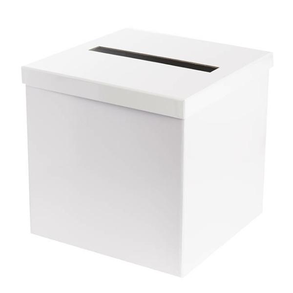 Gift Box With Lid |  Wishing Well Card Box Flat Pack White (305x305x300mmH) Gift Box With Lid Gift Box With Lid