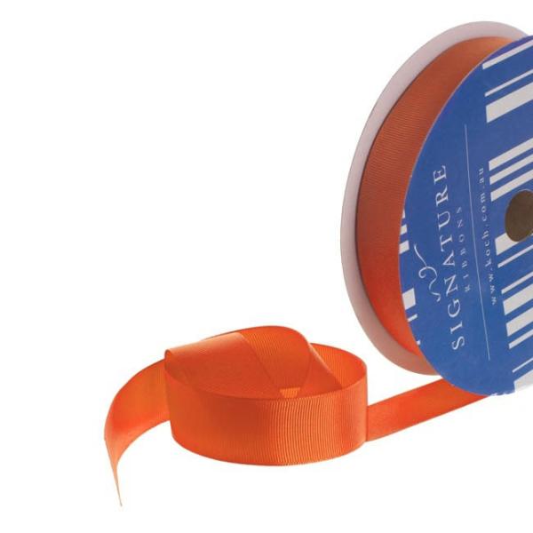 Grosgrain Ribbons |  Bulk Grosgrain Ribbon Plain Orange (25mmx50m) Fabric & Paper Ribbons Grosgrain Ribbons