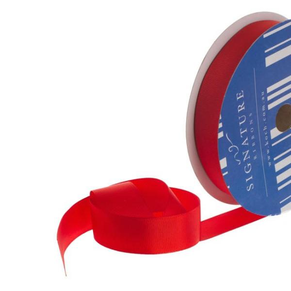 Grosgrain Ribbons |  Bulk Grosgrain Ribbon Plain Red (25mmx50m) Fabric & Paper Ribbons Grosgrain Ribbons