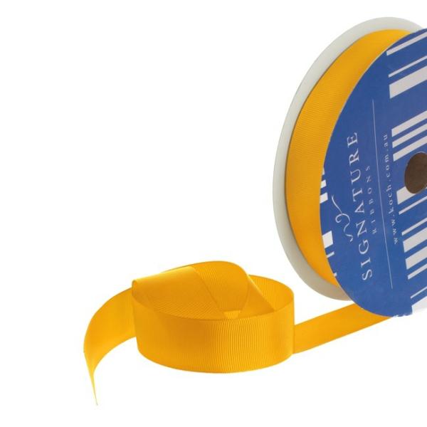 Grosgrain Ribbons |  Bulk Grosgrain Ribbon Plain Yellow (25mmx50m) Fabric & Paper Ribbons Grosgrain Ribbons