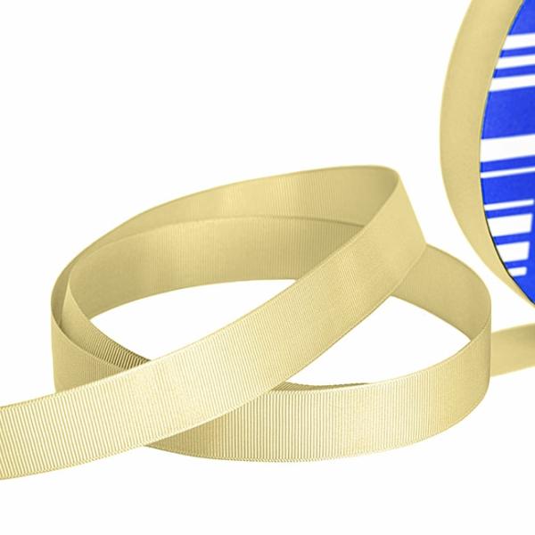 Grosgrain Ribbons |  Jumbo Bulk Ribbon Grosgrain Plain Champagne (25mmx100m) Fabric & Paper Ribbons Gold