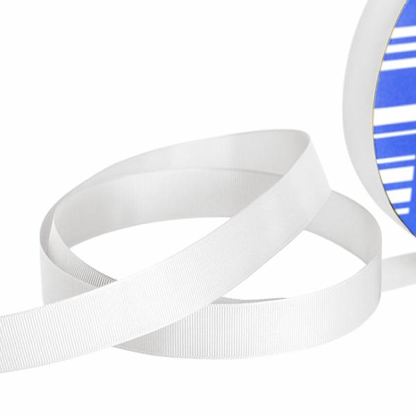 Grosgrain Ribbons |  Jumbo Bulk Ribbon Grosgrain Plain White (25mmx100m) Fabric & Paper Ribbons Grosgrain Ribbons