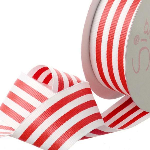 Grosgrain Ribbons |  Ribbon Grosgrain Stripes Red (38mmx20m) Fabric & Paper Ribbons Grosgrain Ribbons